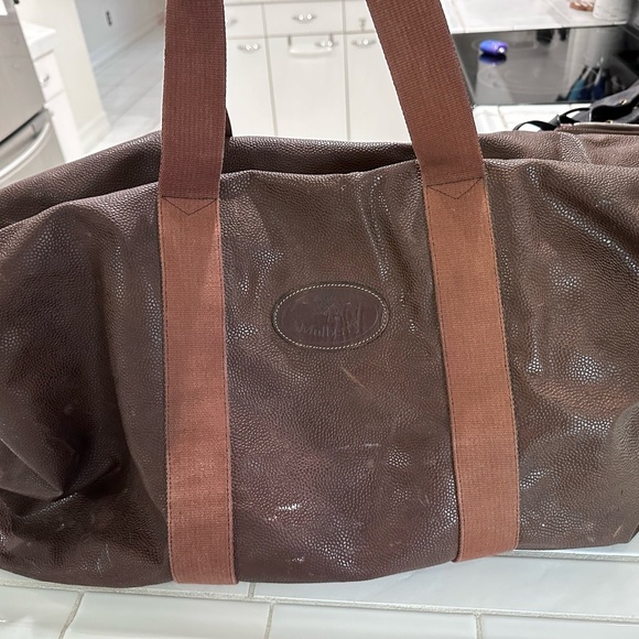 Brown Leather Duffel Bag - Picture 1 of 2